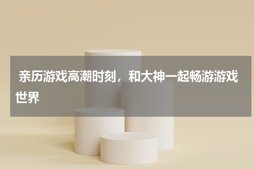  亲历游戏高潮时刻，和大神一起畅游游戏世界