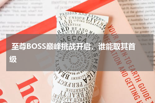  至尊BOSS巅峰挑战开启，谁能取其首级