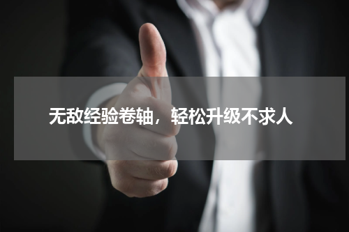  无敌经验卷轴，轻松升级不求人