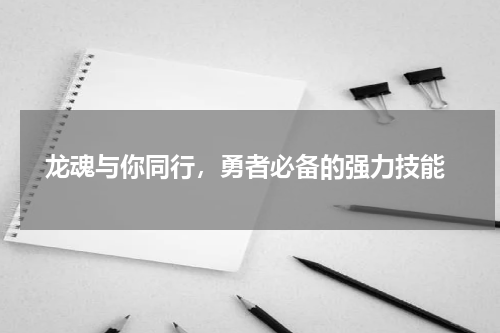  龙魂与你同行，勇者必备的强力技能