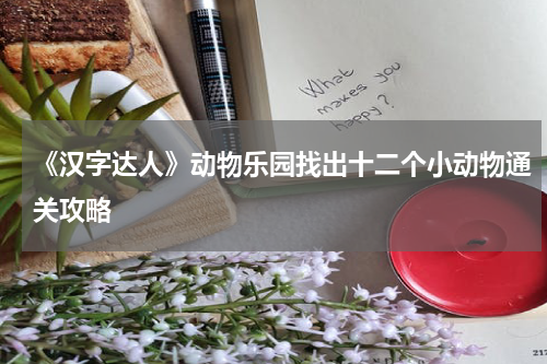 《汉字达人》动物乐园找出十二个小动物通关攻略